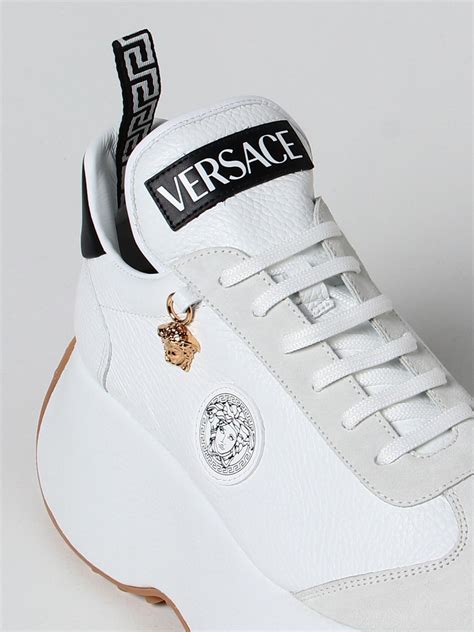 versace blancas zapatillas|zapatos de versace mujer.